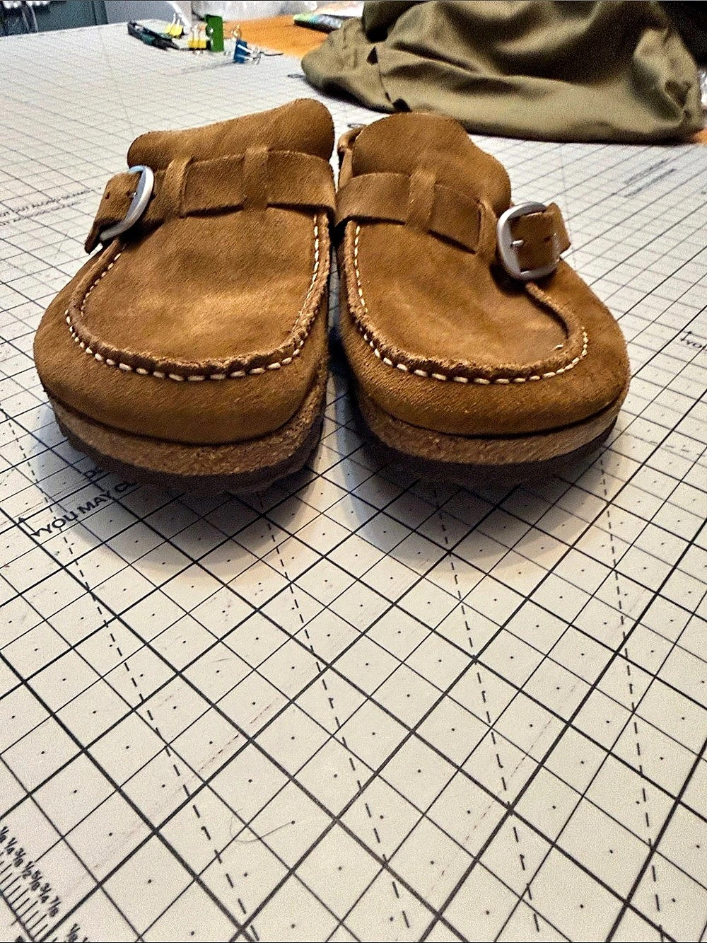 Birkenstock Buckley Suede Clog Mules Brown EU 40 - Picture 2 of 8